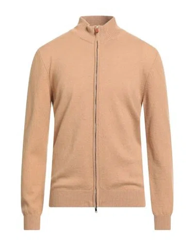 Daniele Fiesoli Selezione Man Cardigan Camel Size L Cashmere