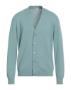 Daniele Fiesoli Selezione Man Cardigan Turquoise Size Xxl Cashmere