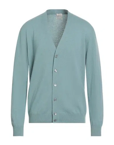 Daniele Fiesoli Selezione Man Cardigan Turquoise Size Xxl Cashmere