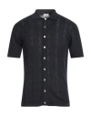 Daniele Fiesoli Selezione Man Shirt Black Size L Silk, Linen In Blue