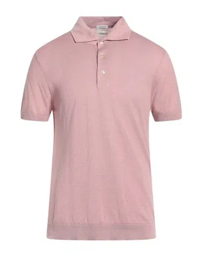 Daniele Fiesoli Selezione Man Sweater Antique Rose Size L Silk, Linen In Pink