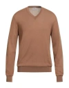 Daniele Fiesoli Selezione Man Sweater Brown Size L Cashmere In Beige
