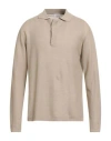 Daniele Fiesoli Selezione Man Sweater Camel Size L Silk, Linen In Neutral