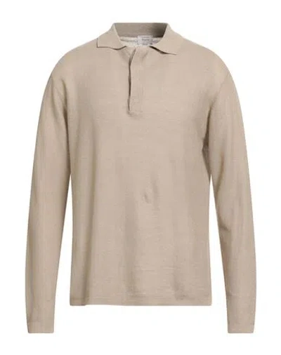 Daniele Fiesoli Selezione Man Sweater Camel Size L Silk, Linen In Neutral