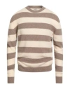 Daniele Fiesoli Selezione Man Sweater Light Brown Size L Merino Wool, Cashmere