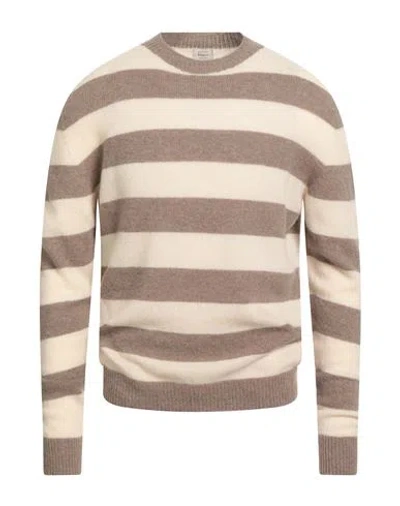 Daniele Fiesoli Selezione Man Sweater Light Brown Size L Merino Wool, Cashmere