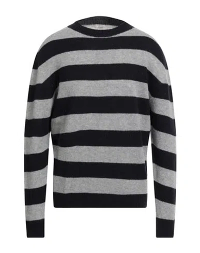 Daniele Fiesoli Selezione Man Sweater Midnight Blue Size L Merino Wool, Cashmere In Black