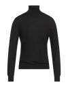 Daniele Fiesoli Selezione Man Turtleneck Black Size L Merino Wool, Silk