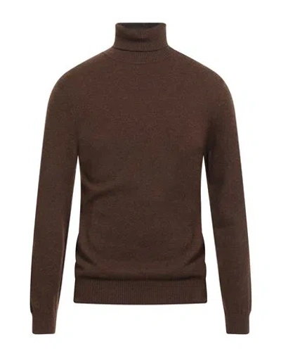 Daniele Fiesoli Selezione Man Turtleneck Brown Size M Cashmere