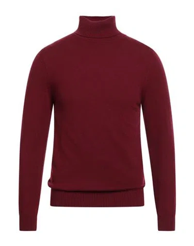 Daniele Fiesoli Selezione Man Turtleneck Burgundy Size M Cashmere