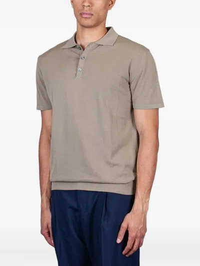 Daniele Fiesoli Short-sleeve Polo Shirt In Brown