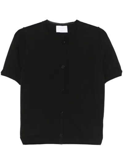 Daniele Fiesoli Short-sleeved Cardigan In Black