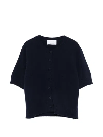 Daniele Fiesoli Short-sleeve Knitted Cardigan In Black