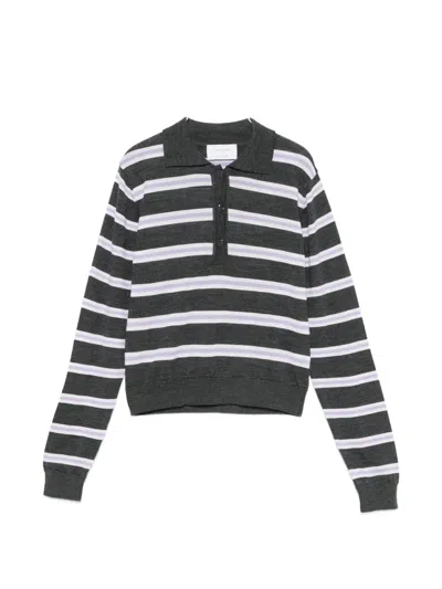 Daniele Fiesoli Striped Polo-shirt In Gray