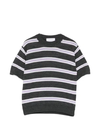 Daniele Fiesoli Striped Short-sleeve Top In White