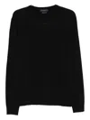Daniele Fiesoli Crew-neck Wool Sweater In Black