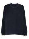 Daniele Fiesoli Raglan-sleeve Crew-neck Sweater In Blue