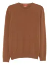 Daniele Fiesoli Round-neck Wool Sweater In Brown