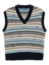 Daniele Fiesoli Fair Isle-pattern V-neck Sleeveless Vest In Multi