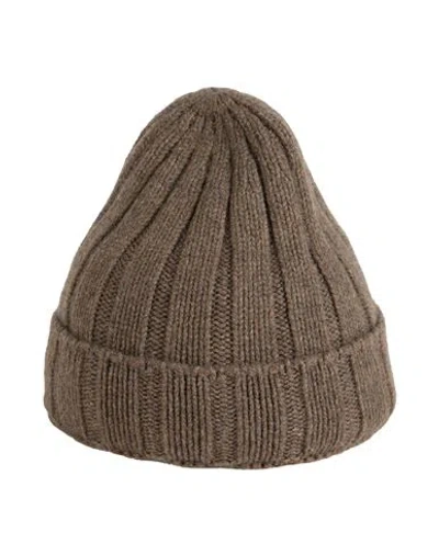Daniele Fiesoli Babies'  Toddler Boy Hat Khaki Size Onesize Cashmere In Brown