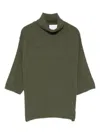 Daniele Fiesoli Turtleneck Half-sleeve Sweater In Green