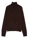 Daniele Fiesoli Turtleneck Merino-wool Sweater In Burgundy