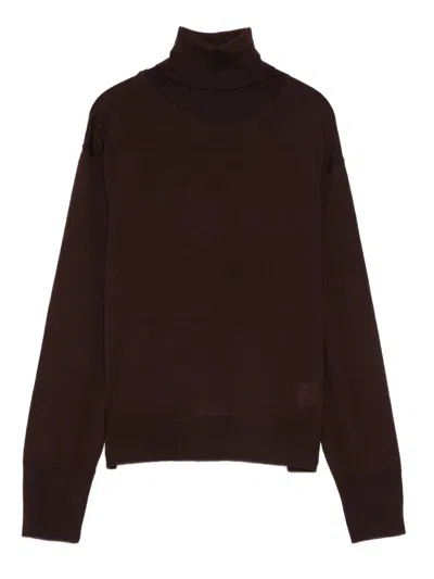 Daniele Fiesoli Turtleneck Merino-wool Sweater In Burgundy
