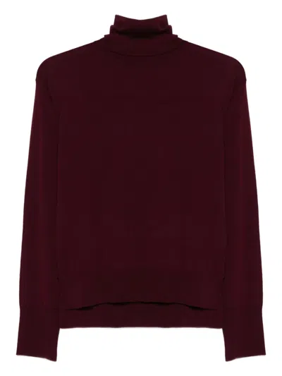 Daniele Fiesoli Turtleneck Sweater In Burgundy