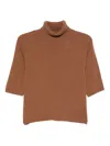 Daniele Fiesoli Turtleneck T-shirt In Brown