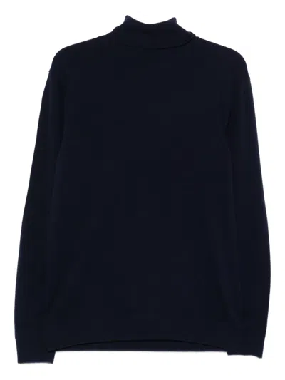Daniele Fiesoli Turtleneck Wool-blend Sweater In Blue