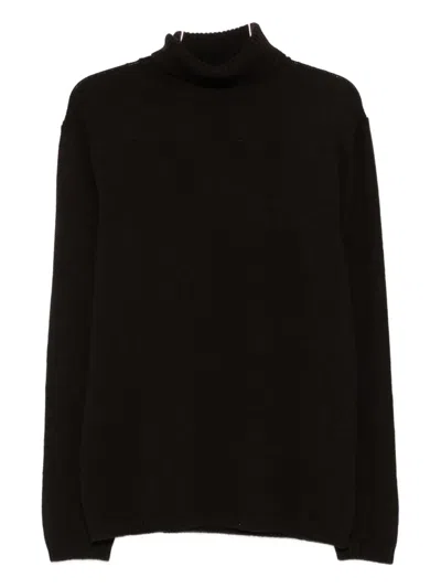 Daniele Fiesoli Turtleneck Wool Sweater In Brown