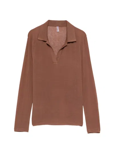 Daniele Fiesoli V넥 폴로 셔츠 In Brown