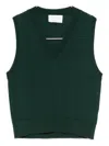 Daniele Fiesoli V-neck Sleeveless Sweater In Green