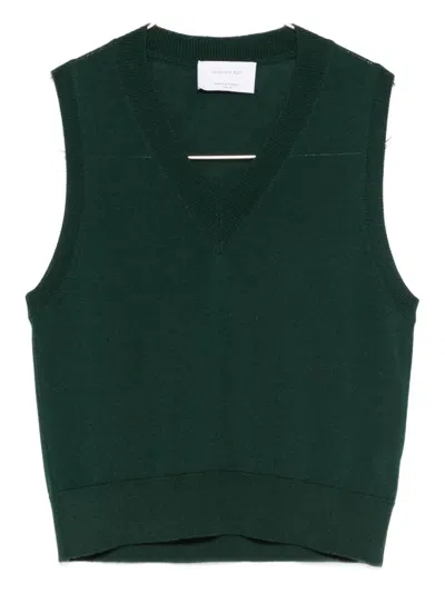 Daniele Fiesoli V-neck Sleeveless Sweater In Green