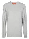 Daniele Fiesoli Light Grey V-neck Sweater With Fine Knit Texture In Gray
