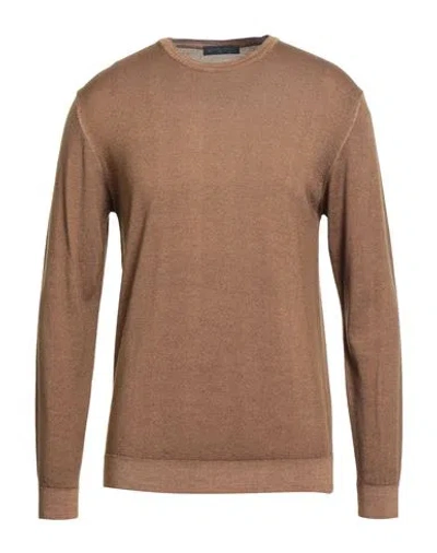 Daniele Fiesoli Vintage Man Sweater Brown Size Xl Merino Wool