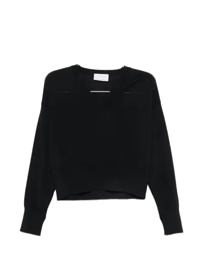 Daniele Fiesoli V-neck Knitted Sweater In Black