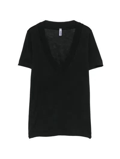 Daniele Fiesoli V-neck Ultralight T-shirt In Black