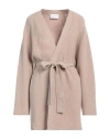 Daniele Fiesoli Woman Cardigan Beige Size M Merino Wool, Cashmere