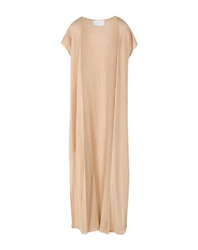 Daniele Fiesoli Woman Cardigan Beige Size Xl Linen In Beige