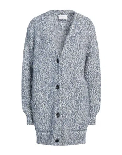 Daniele Fiesoli Woman Cardigan Blue Size L Wool, Nylon, Baby Alpaca Wool