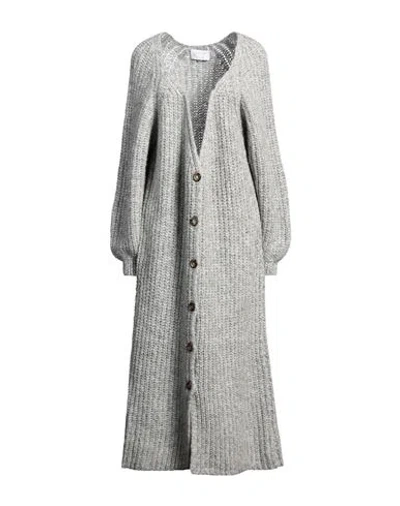 Daniele Fiesoli Woman Cardigan Grey Size M Wool, Polyamide, Alpaca Wool