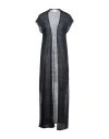 Daniele Fiesoli Woman Cardigan Navy Size L Linen