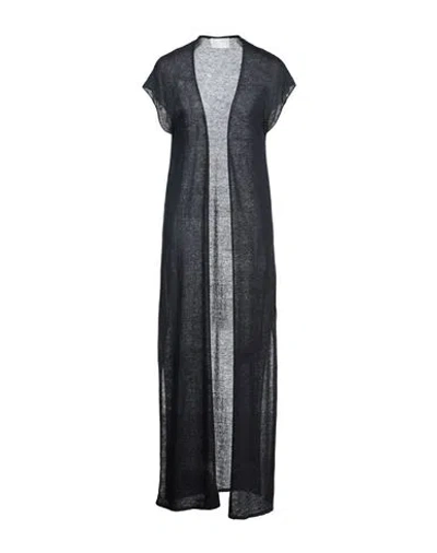 Daniele Fiesoli Woman Cardigan Navy Size L Linen