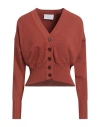 Daniele Fiesoli Woman Cardigan Tan Size S Viscose, Polyester In Brown