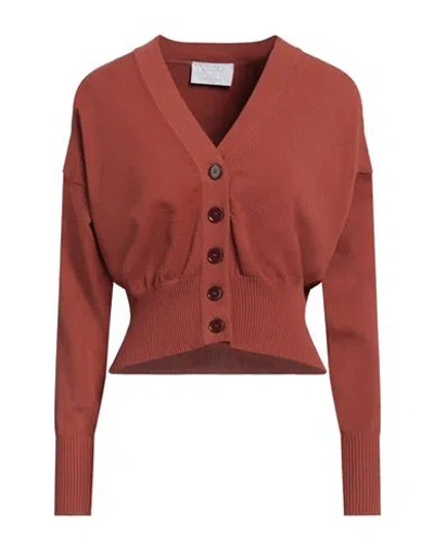 Daniele Fiesoli Woman Cardigan Tan Size S Viscose, Polyester In Brown