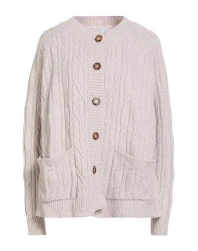 Daniele Fiesoli Woman Cardigan Taupe Size S Merino Wool, Cashmere