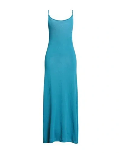 Daniele Fiesoli Woman Maxi Dress Deep Teal Size 3 Cotton, Modal In Green