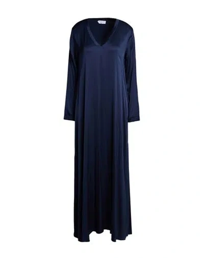 Daniele Fiesoli Woman Maxi Dress Navy Size Xs Viscose, Elastane