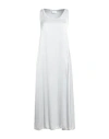 Daniele Fiesoli Woman Midi Dress Light Grey Size M Viscose In Grey
